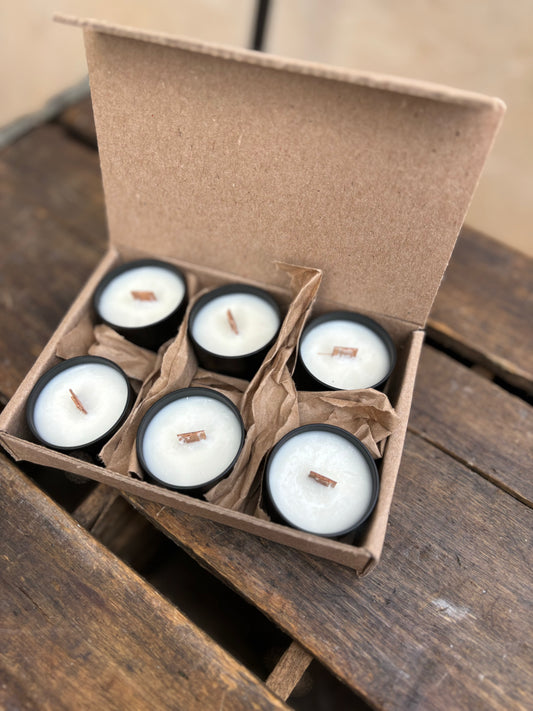 WOODEN WICK TEALIGHT DISCOVERY SET