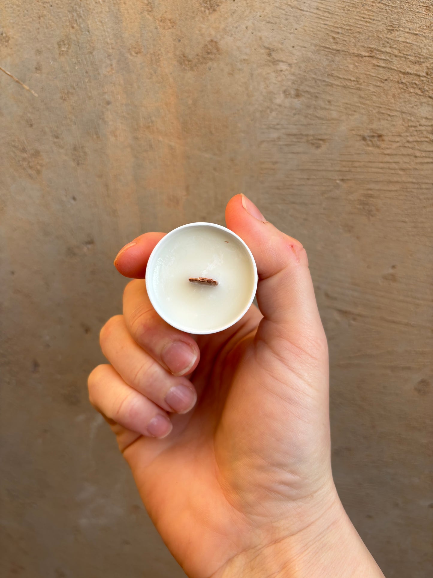 WOODEN WICK TEALIGHT